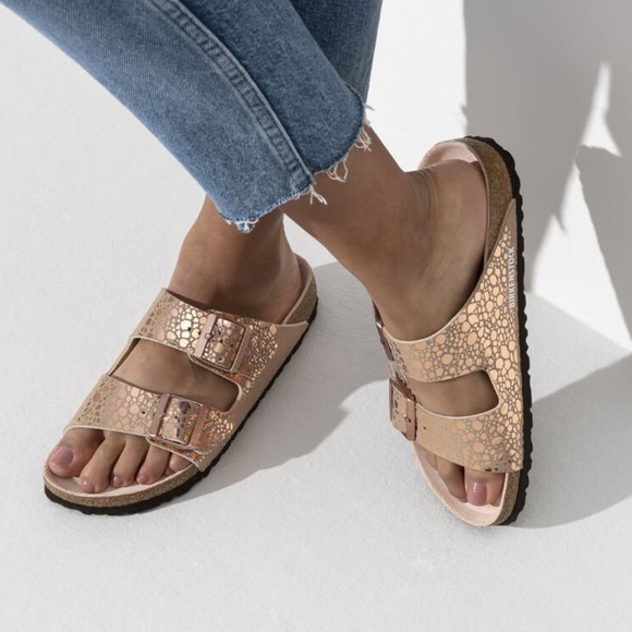 ARRIVED💥BIRKENSTOCK Arizona Metallic Stone Copper - Picture 5 of 8